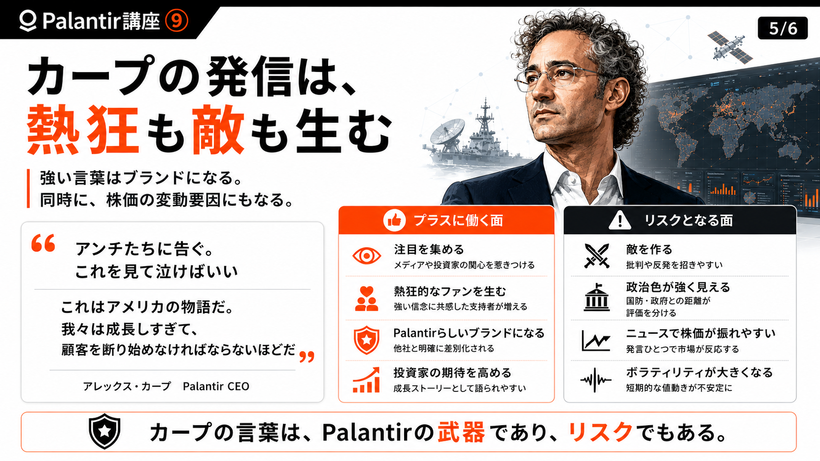 【Palantir講座⑨】アレックス・カープという変数 ― 哲学・採用・「アンチたちに告ぐ」