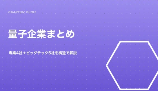 量子コンピューター企業まとめ【2026年版】専業4社＋ビッグテック5社を構造で解説