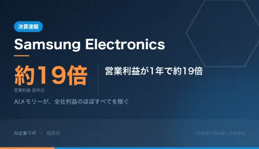 保護中: 【決算速報】Samsung Electronics 2026年4〜6月期｜AIメモリー投資は利益に戻ったか